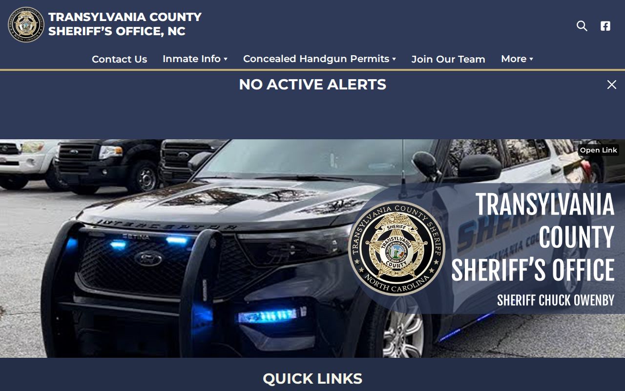 Transylvania County Sheriff criminal and arrest record channels