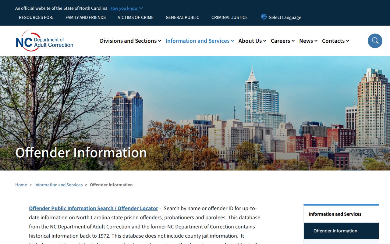 Transylvania County criminal custody records through NCDAC