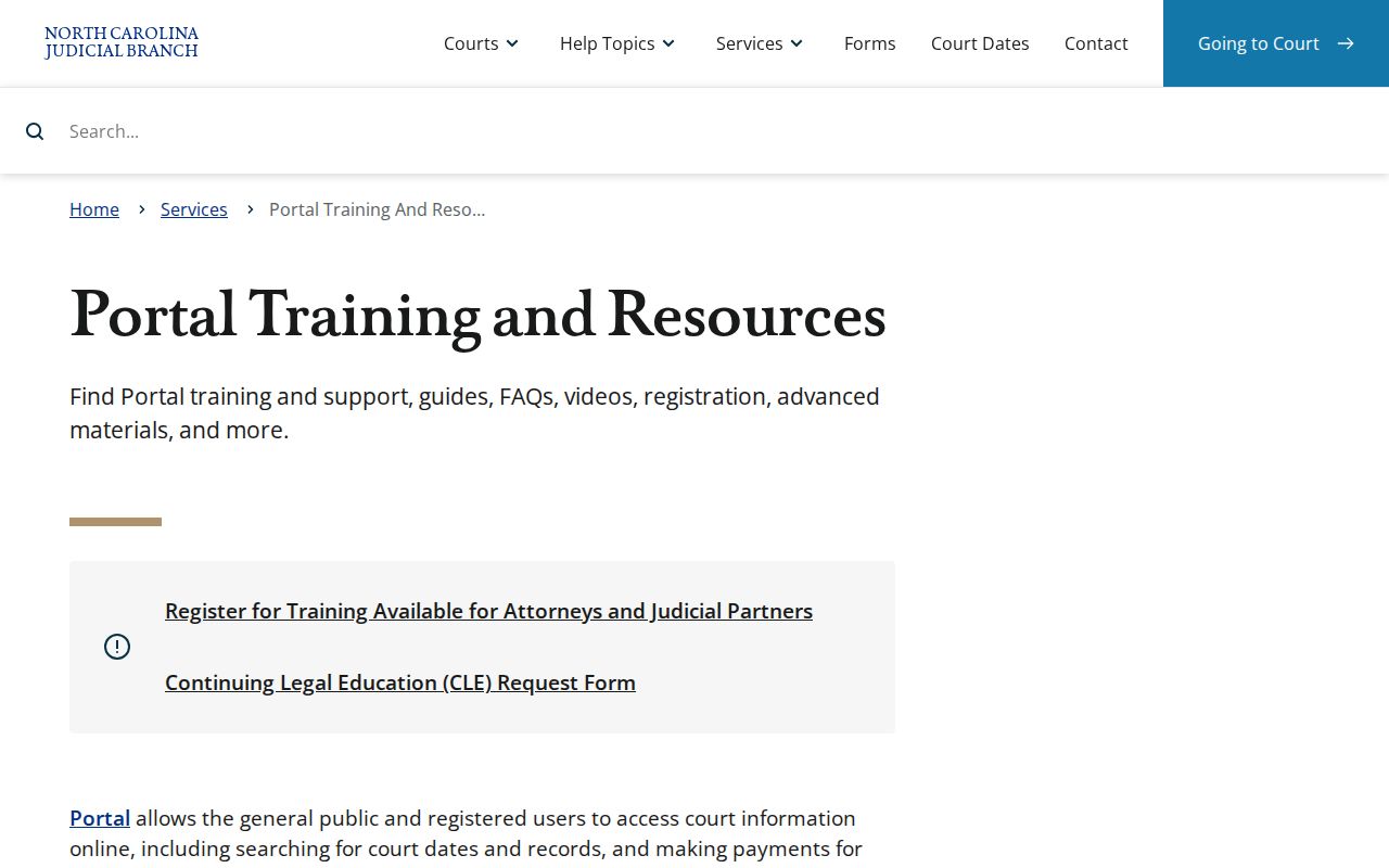 Transylvania County criminal court case eCourts training resources